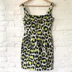 JUST CAVALLI Green Leopard Dress